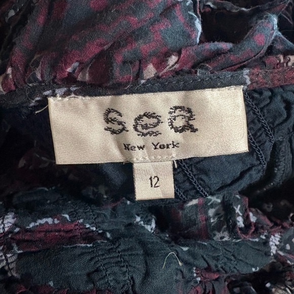 GUC Sea New York- Nadine Border Maxi Dress. Size 12 - Picture 7 of 13